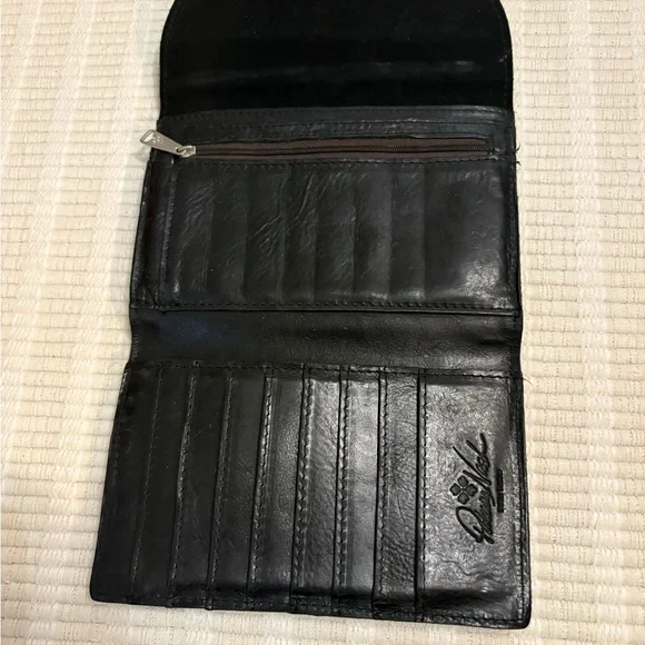 Patricia Nash Black Leather Wallet with Tassel - Picture 2 of 3